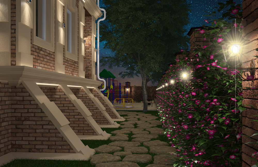 Iluminação House_night em 3d max vray 3.0 imagem