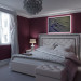 Eski Glasgow Evinde yatak odası. in Cinema 4d corona render resim