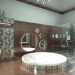 2 संस्करणों में एक झोपड़ी में बाथरूम 3d max vray में प्रस्तुत छवि