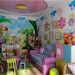 Children's room interior design in 3d max vray image