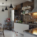Комната Кухня в 3d max corona render изображение