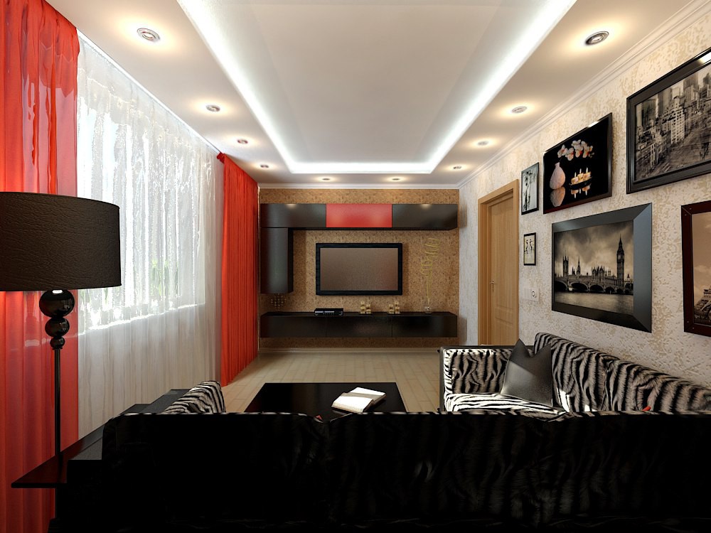 Sala de estar em 3d max vray 3.0 imagem