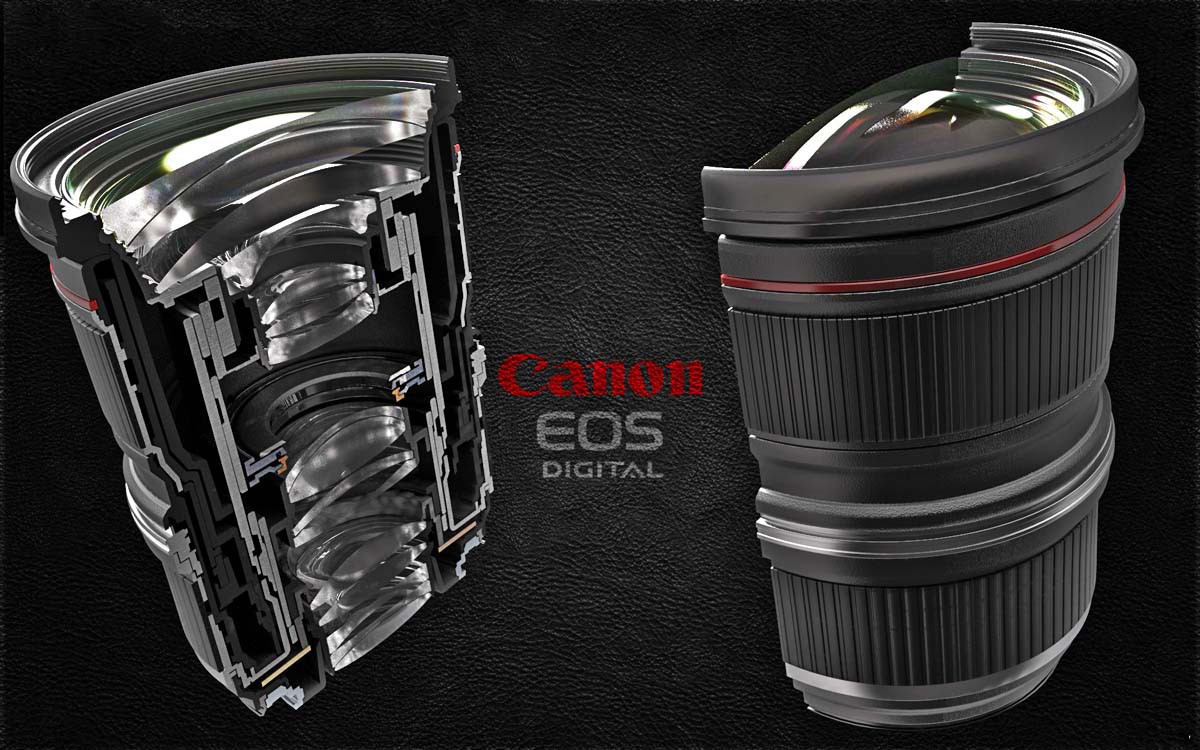 обьектив canon в розрізі обьектив canon в розрізі в Maya vray зображення