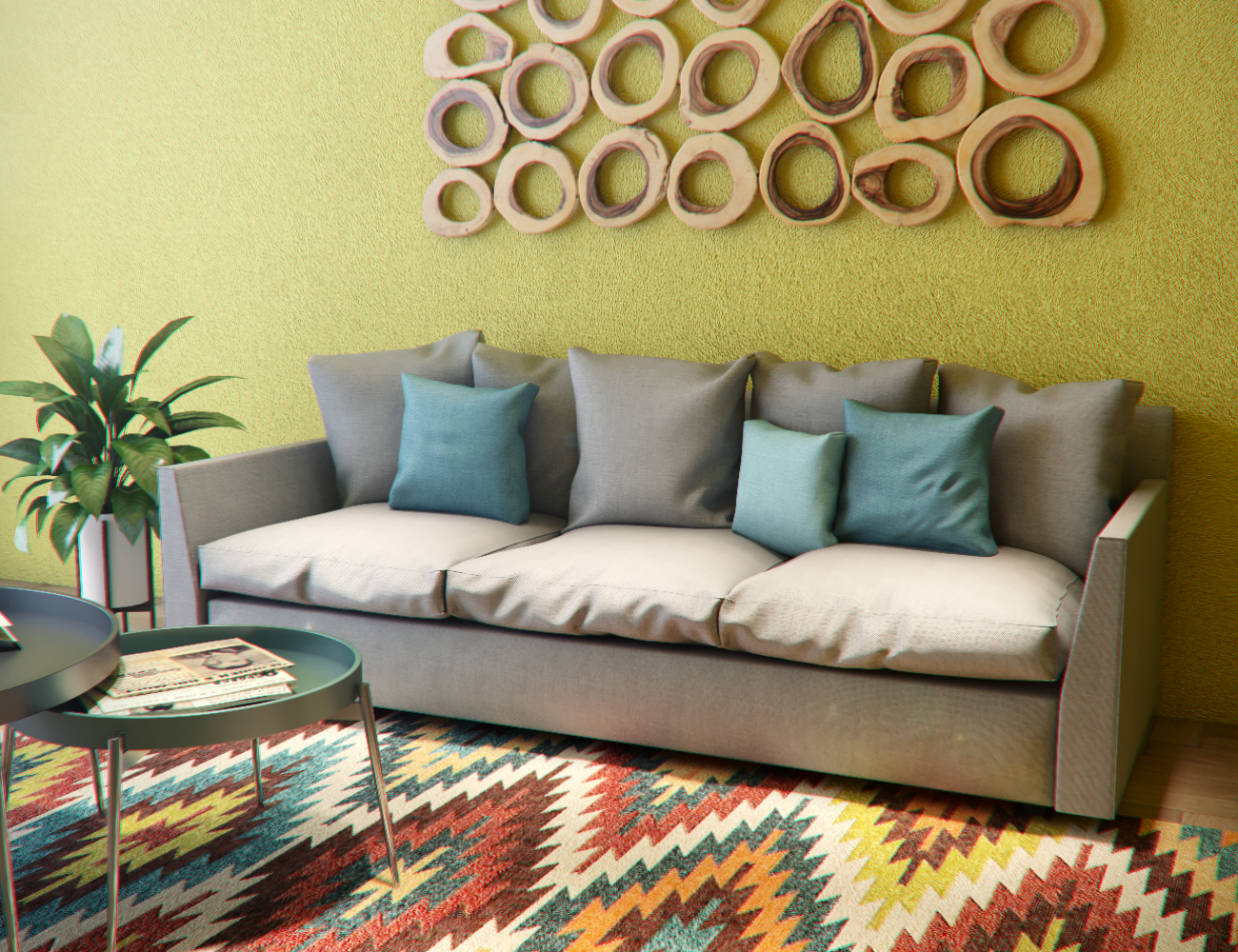 Sofa Freude in 3d max corona render Bild