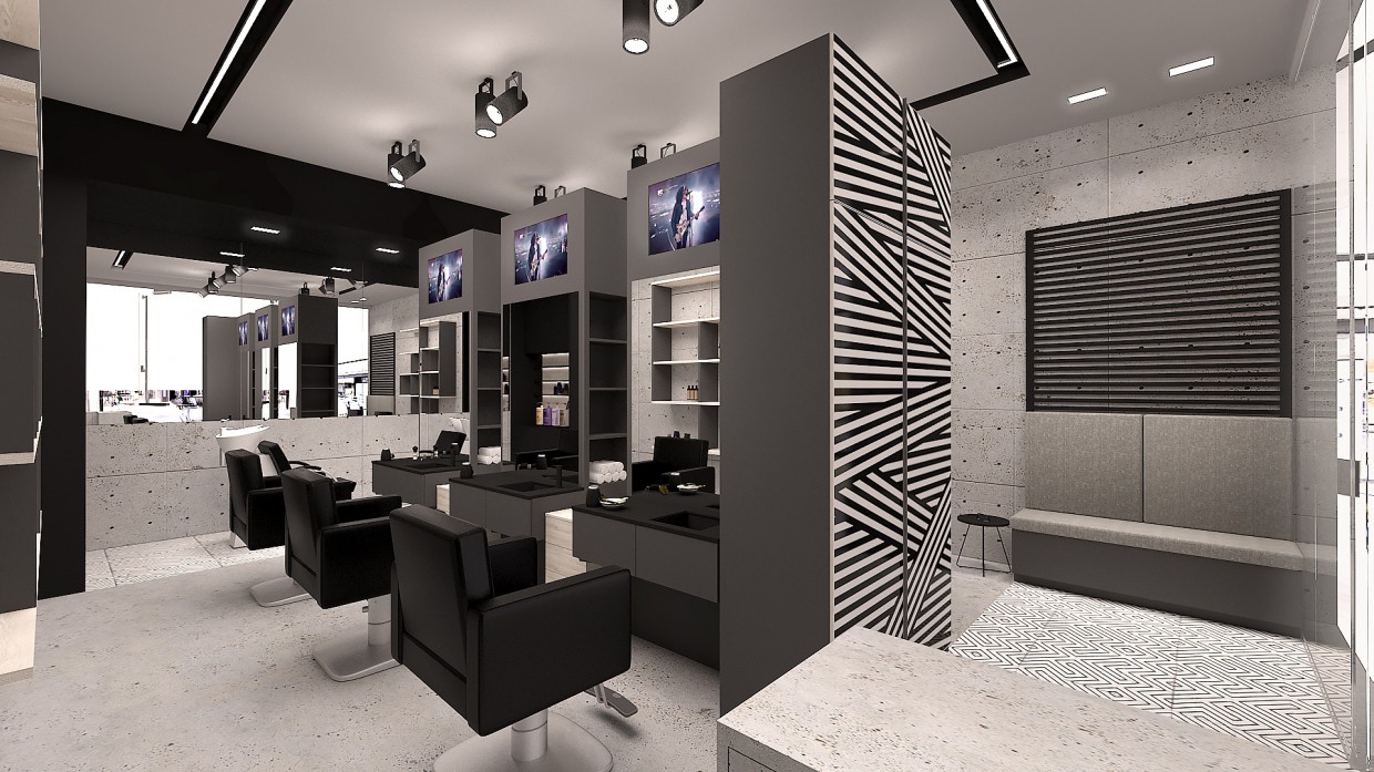 3d visualization The concept of barber shop | 3dlancer.net