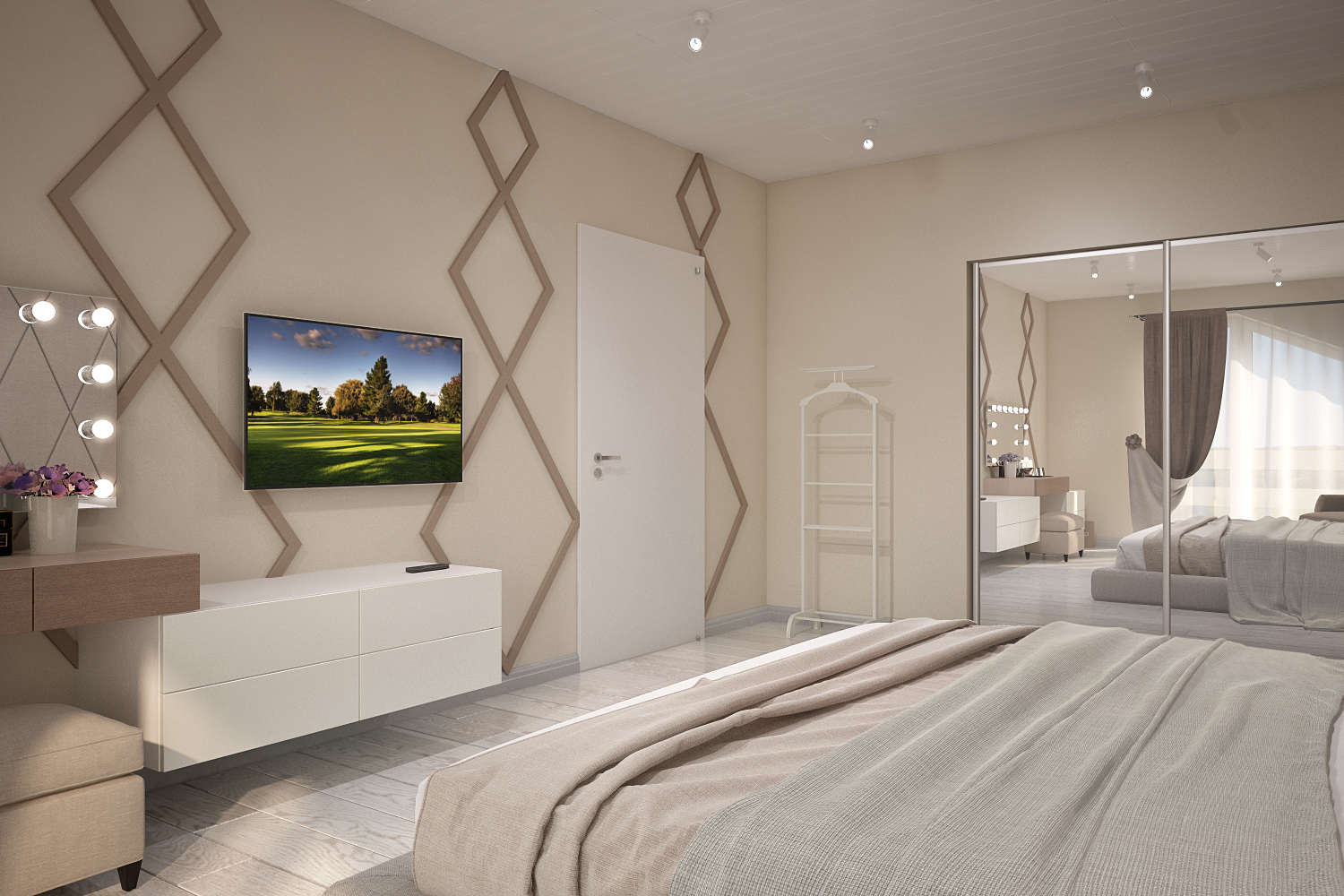 Chambre à coucher dans 3d max vray 3.0 image