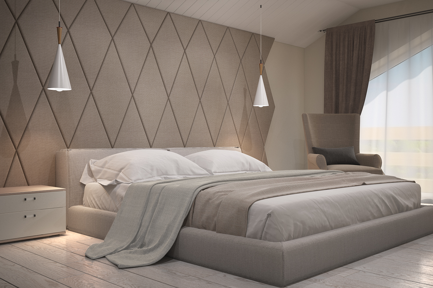 Schlafzimmer in 3d max vray 3.0 Bild