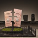 Memorials in 3d max corona render image