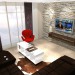 Living room in a house in 3d max vray image