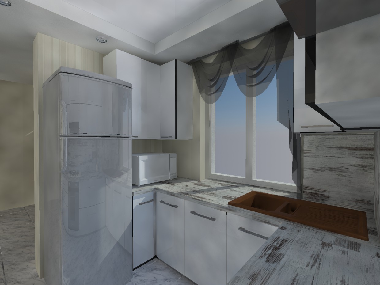 kitchen in 3d max vray image