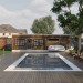 Sauna with a swimming pool in the yard in 3d max vray 3.0 image