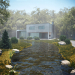 House by the river in 3d max corona render image