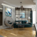 Progetto di interior design per un appartamento monolocale a Kiev in 3d max vray 1.5 immagine