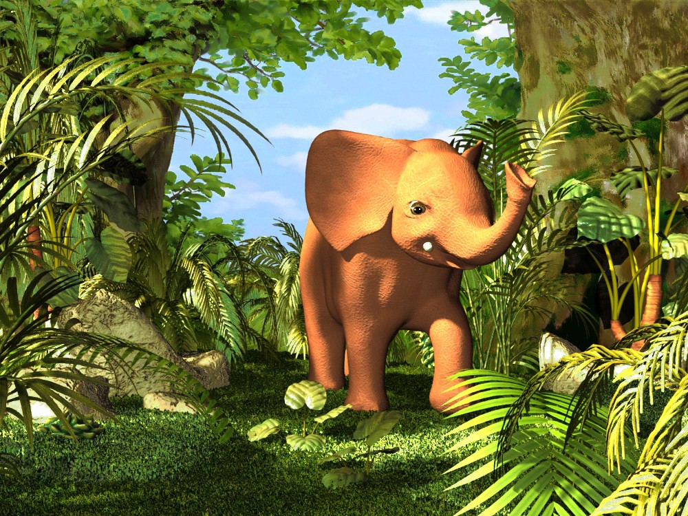 Baby elephant Baby elephant in 3d max vray 3.0 image