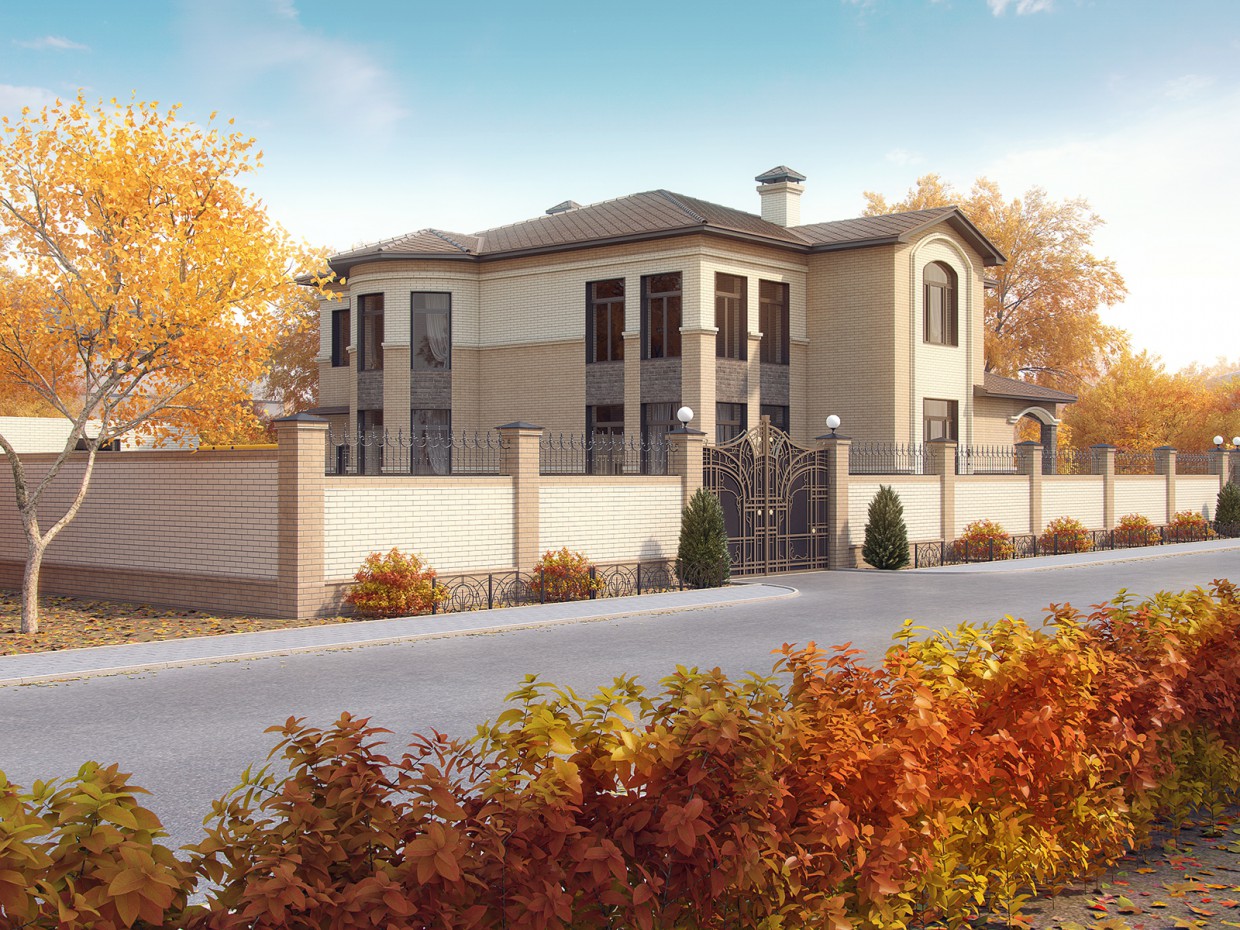 A project of a private house in 3d max vray image