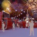 Party at a square in 3d max vray image