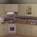 Kitchen in the style of Provence in 3d max vray image