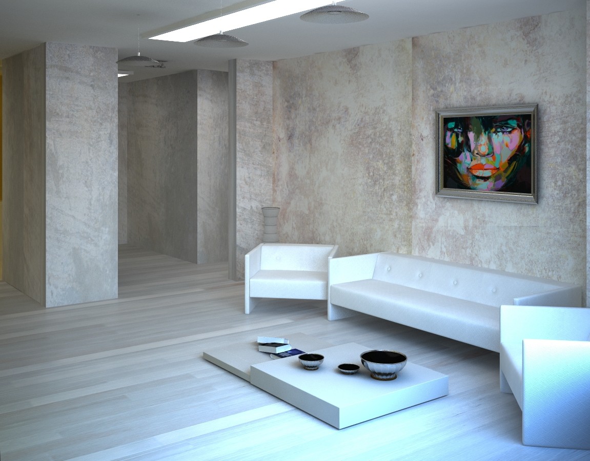 Гостинная Гостинная в 3d max vray изображение