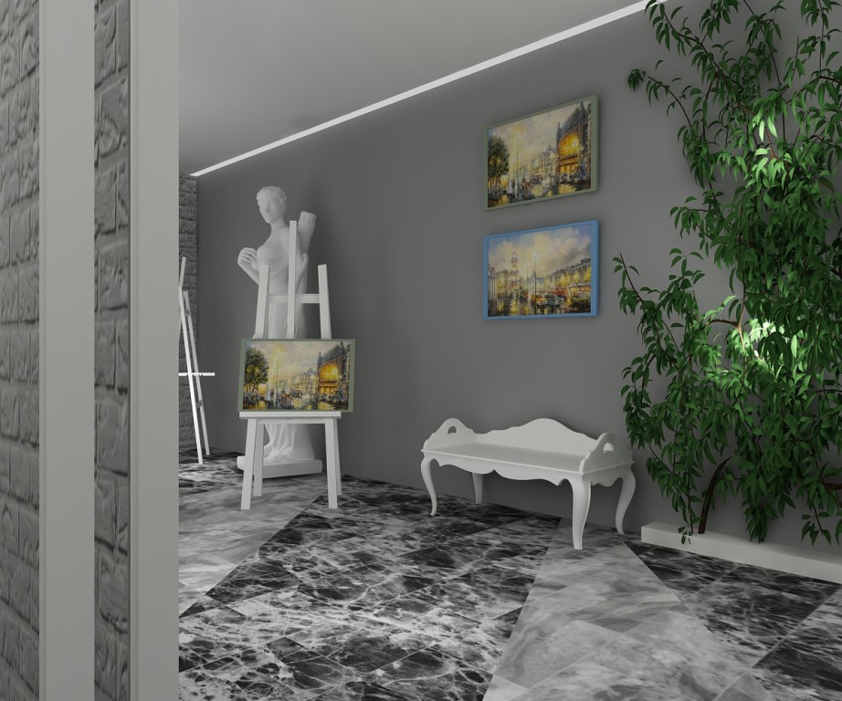 reconstruction of educational building in 3d max vray image