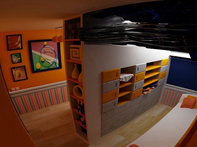 Dormitorio para niño imagen de Dormitorio para niño en 3d max vray