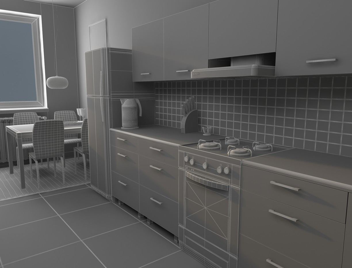 Cocina imagen de Cocina en 3d max vray