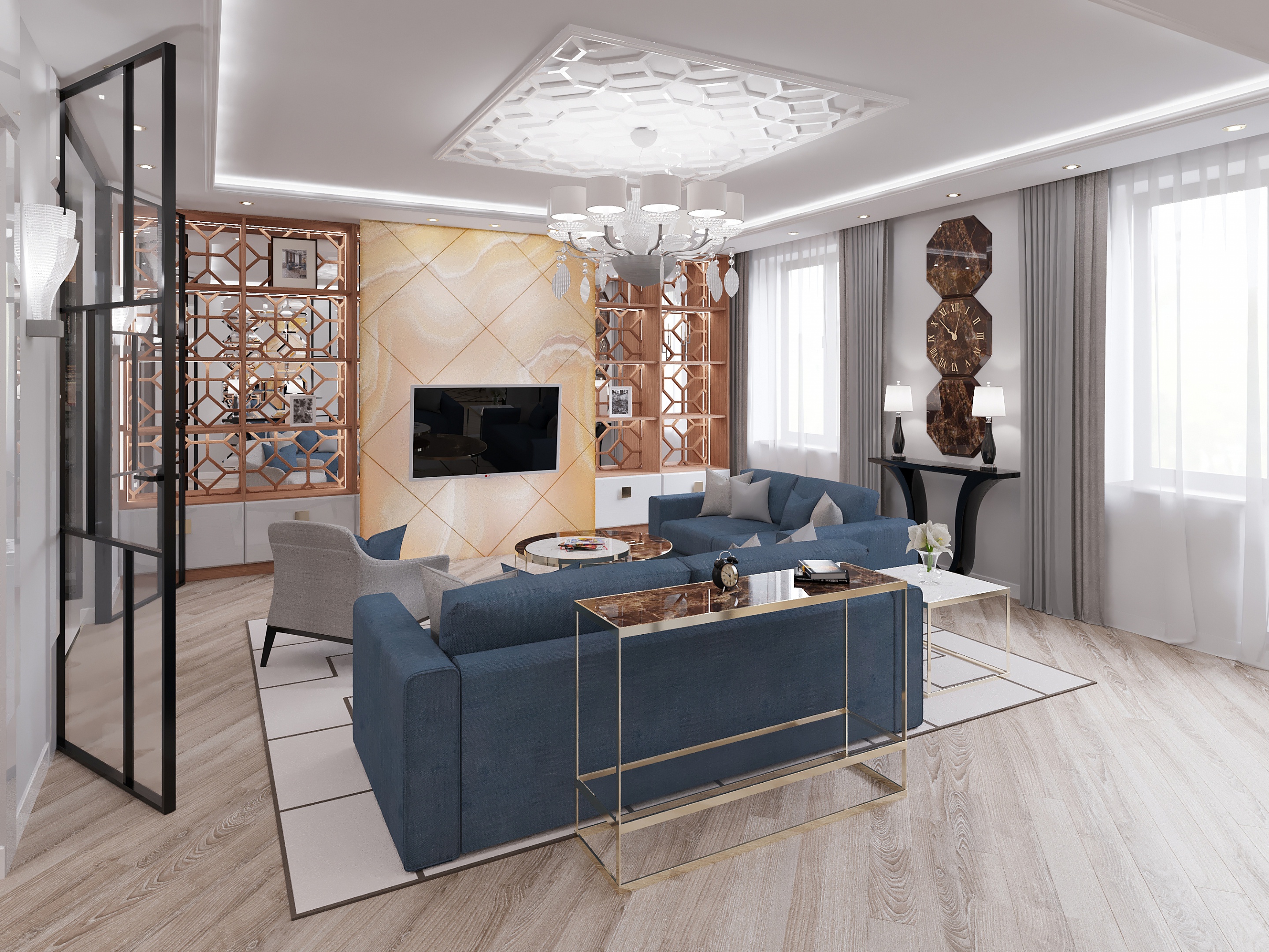 Visualización 3d sala de estar | 3dlancer.net