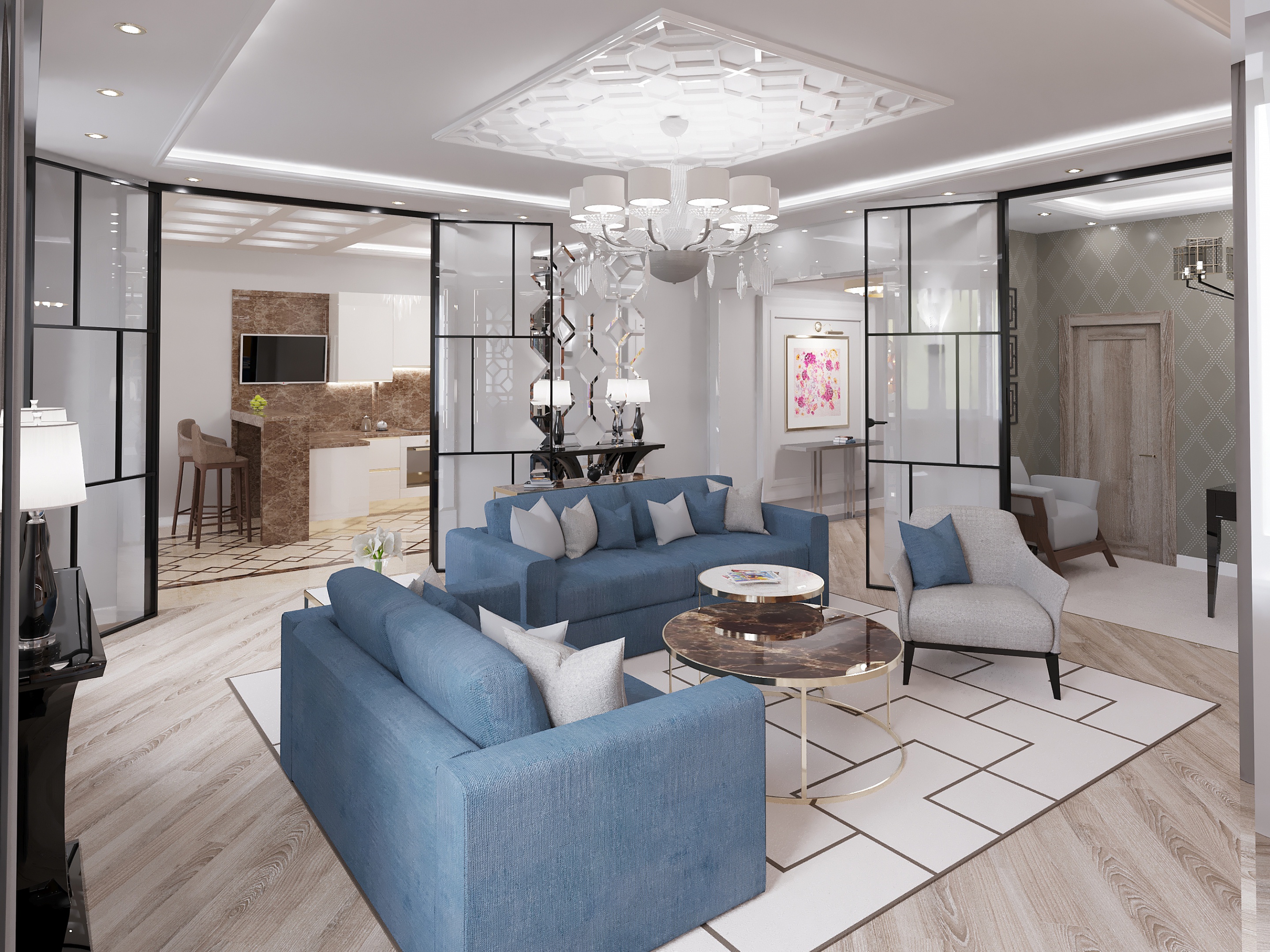 Visualización 3d sala de estar | 3dlancer.net