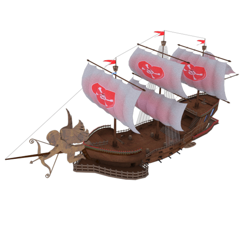 Valentine's ship in 3d max vray 3.0 image