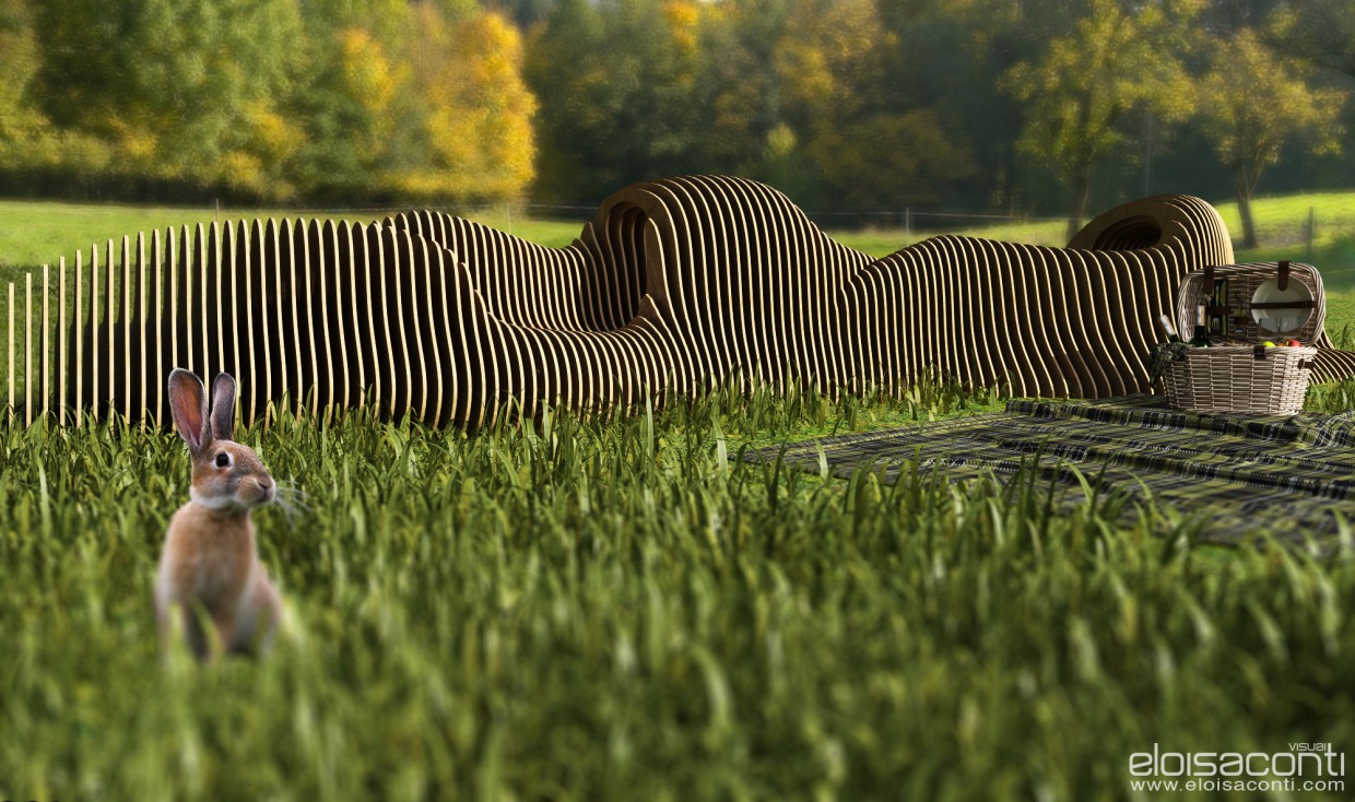 Parametric bench... isn't it? Parametric bench... isn't it? in Cinema 4d vray image