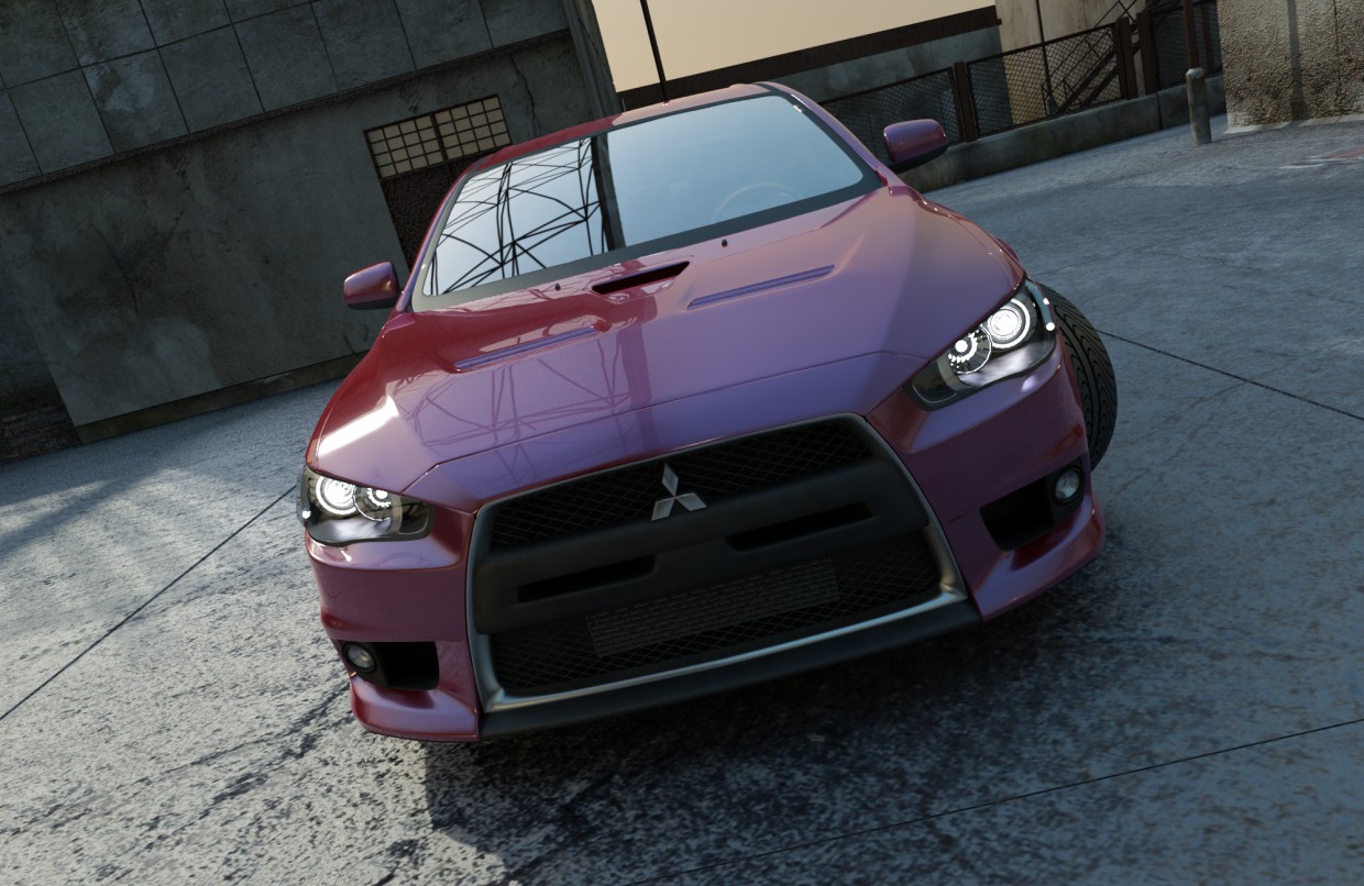Mitsubishi Lancer Mitsubishi Lancer в 3d max vray зображення