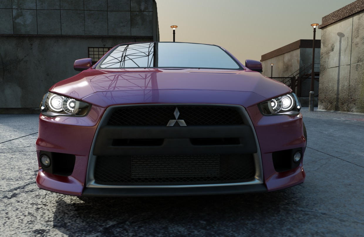 Mitsubishi Lancer Mitsubishi Lancer в 3d max vray зображення
