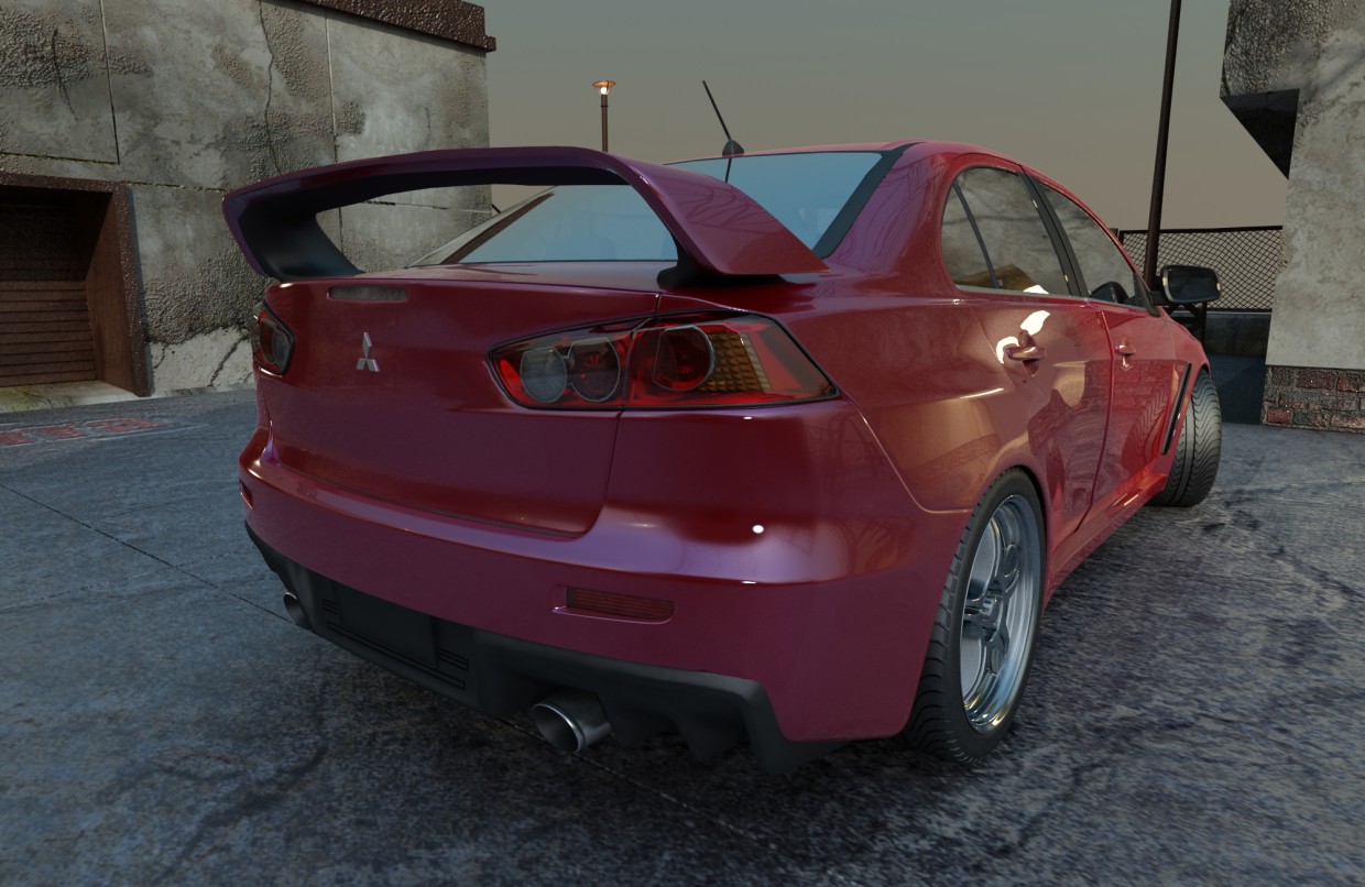 Mitsubishi Lancer Mitsubishi Lancer в 3d max vray зображення