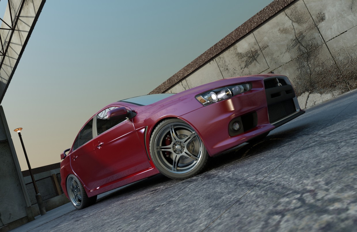 Mitsubishi Lancer Mitsubishi Lancer в 3d max vray зображення