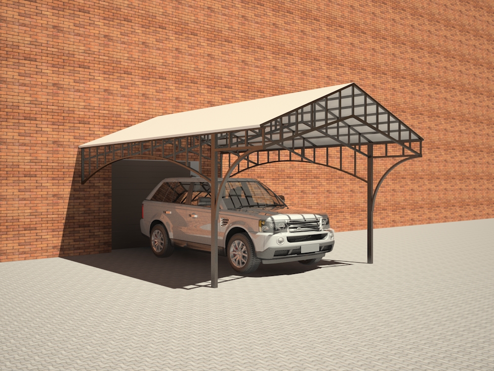 Автомобіль сарай в 3d max 3d візуалізація проекту Автомобіль сарай в 3d max, рендер vray 2.5 від inna_s