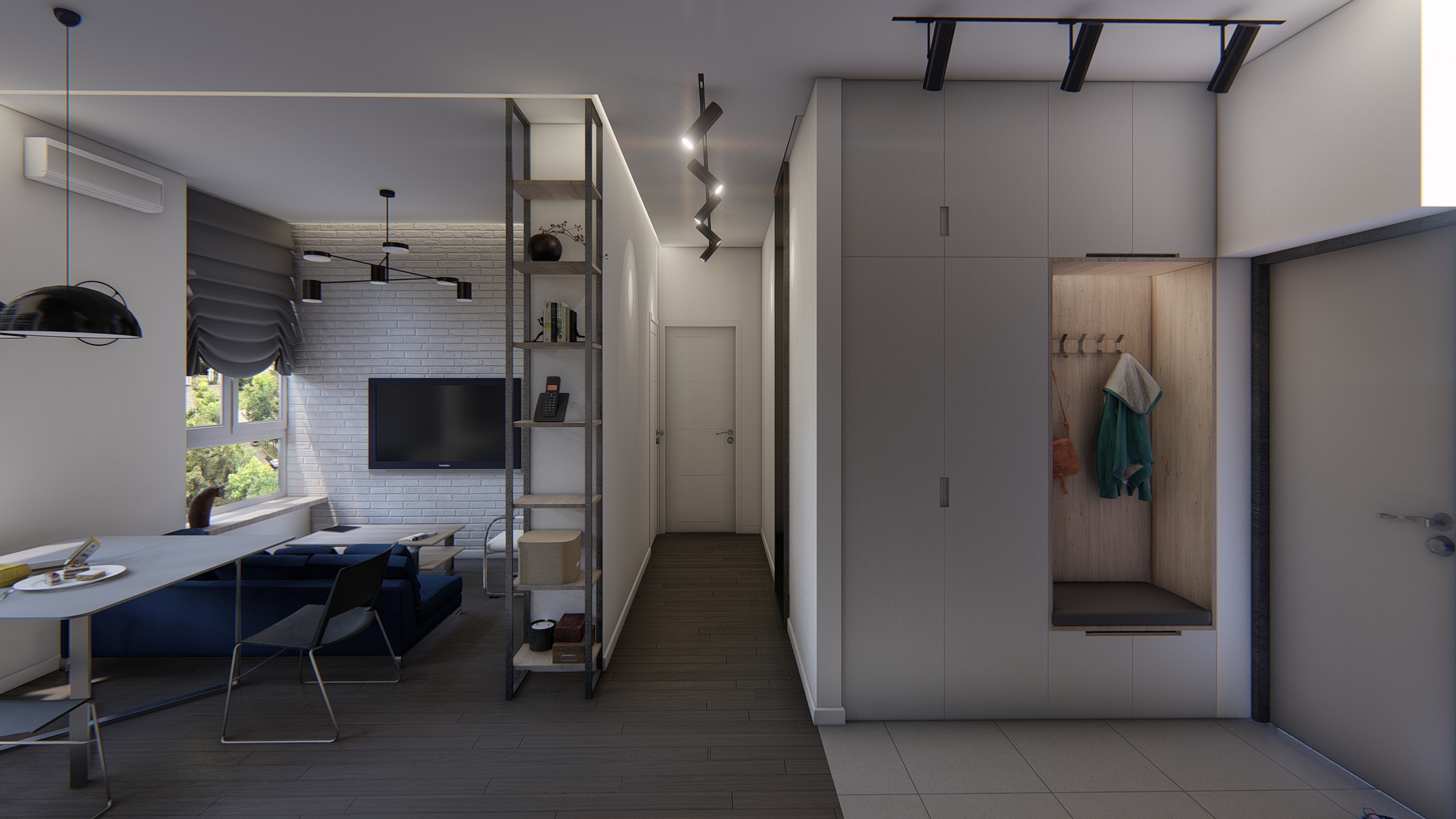 Apartment in a high-rise in SketchUp vray 2.5 image