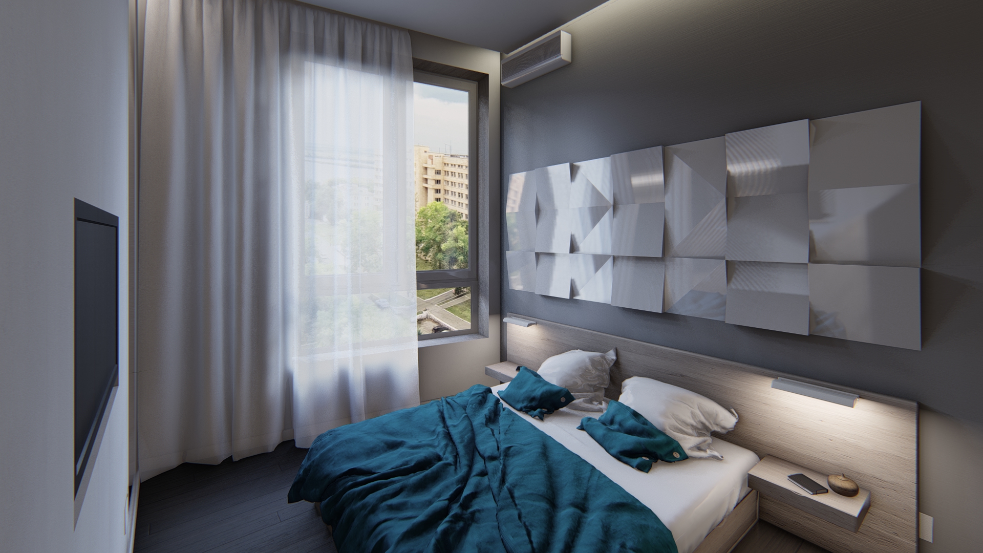 Apartment in a high-rise in SketchUp vray 2.5 image