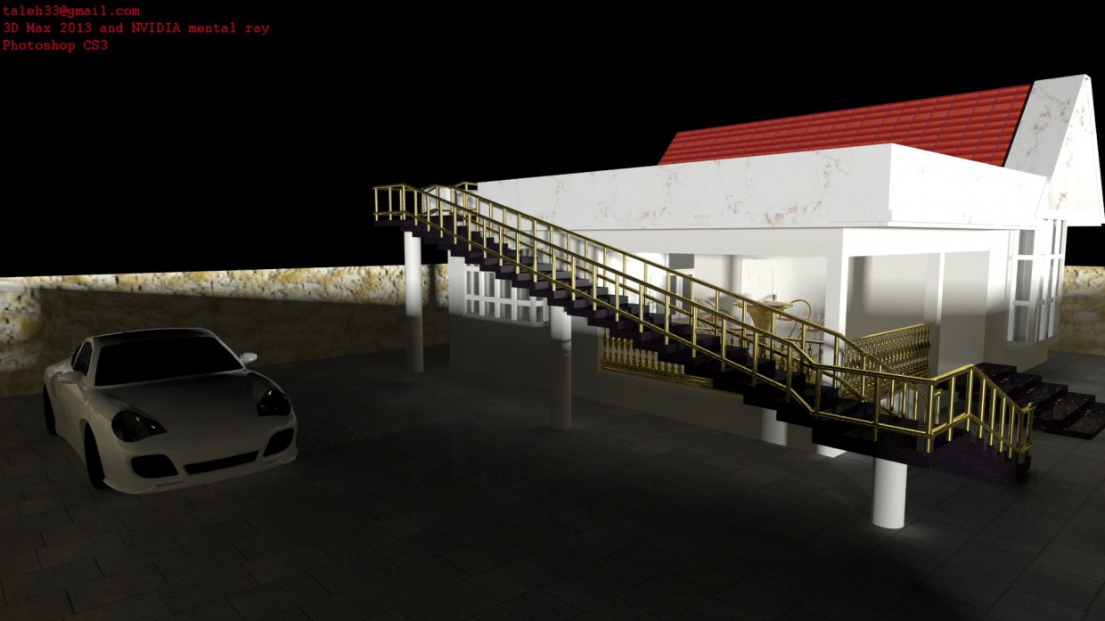 3D diş mekan 3D diş mekan в 3d max mental ray изображение