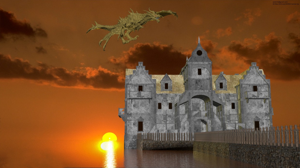 3D diş mekan 3D diş mekan в 3d max mental ray изображение
