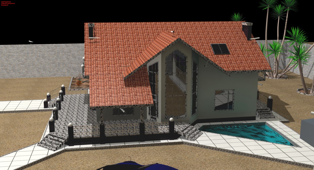 3D diş mekan 3D diş mekan в 3d max mental ray изображение