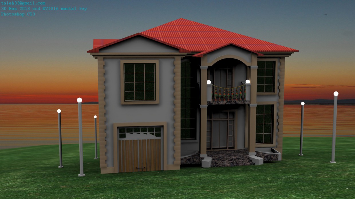 3D diş mekan 3D diş mekan в 3d max mental ray изображение