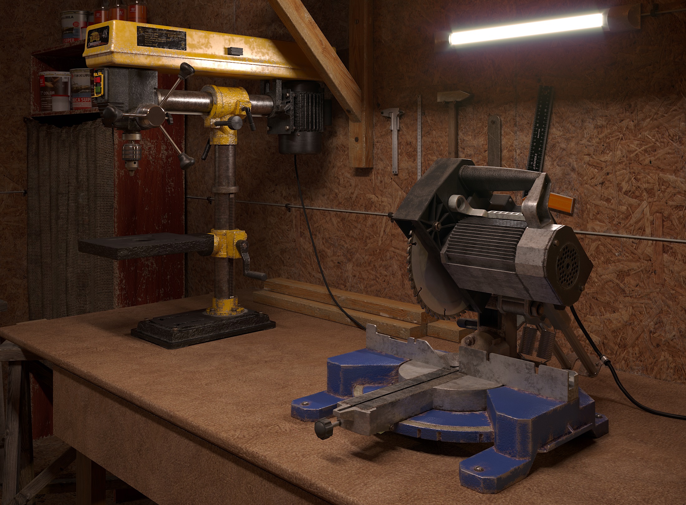 Small country carpentry. in 3d max corona render image