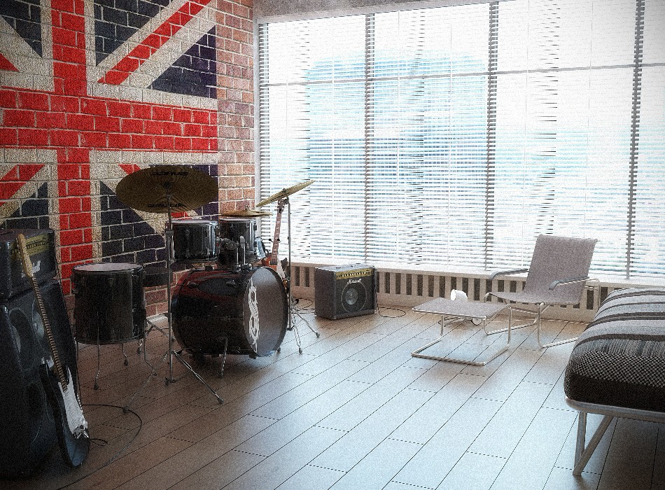 imagen de Sala de estudio en 3d max vray