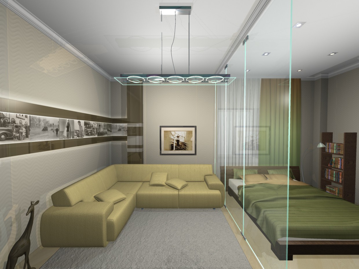Холостяцька квартира Холостяцька квартира в 3d max mental ray зображення