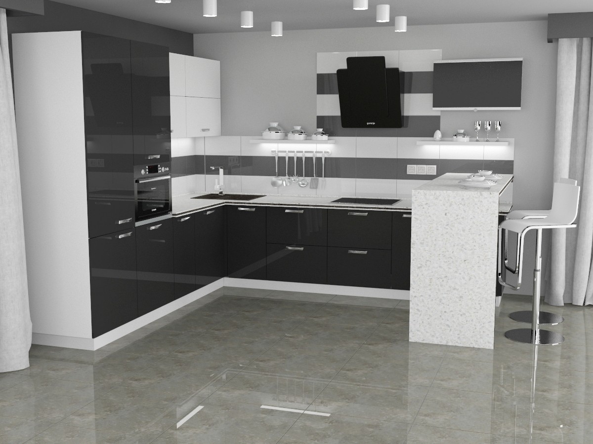 Kitchen in 3d max vray image