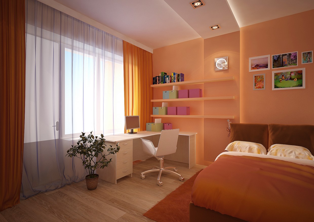 Bedroom for girls Bedroom for girls in 3d max vray image