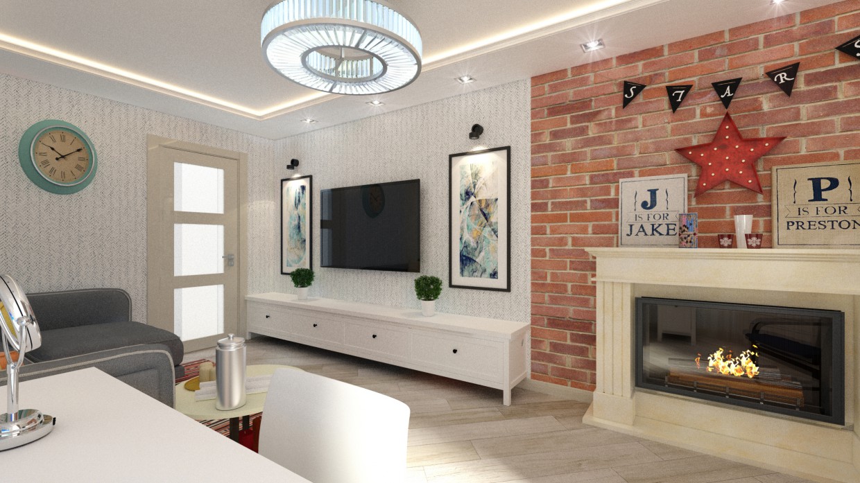 Living room with fireplace Living room with fireplace in 3d max vray 2.5 image