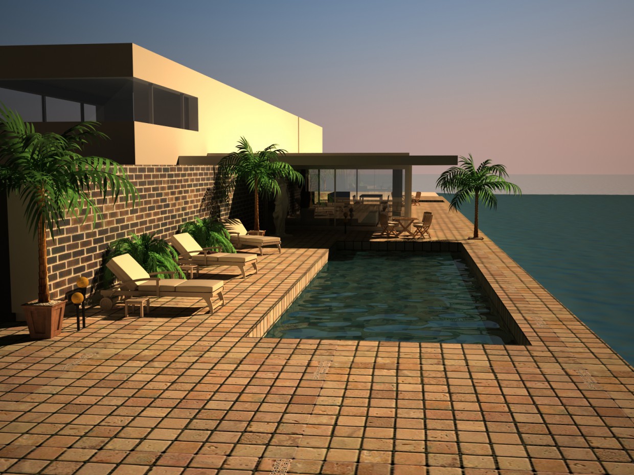 pool in 3d max vray image