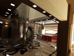 lobby & kitchen