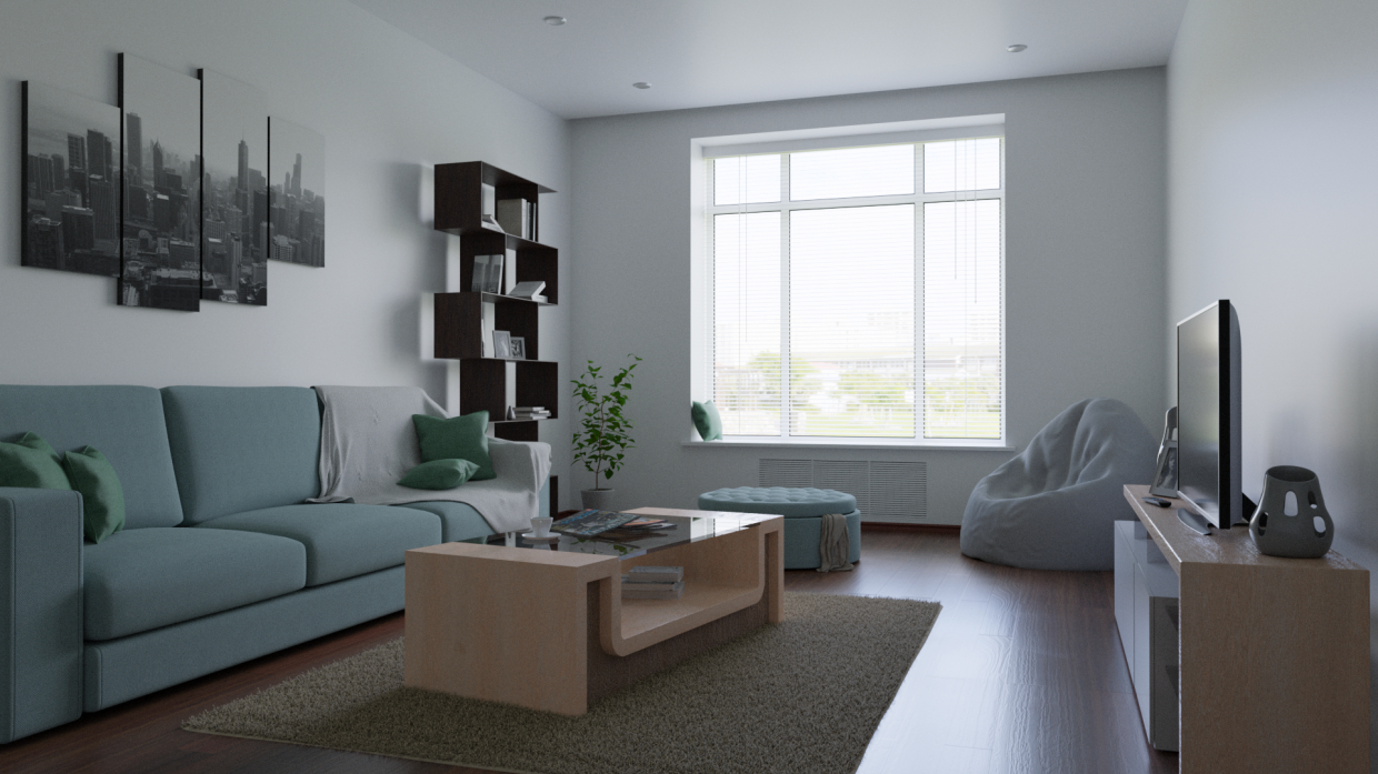 Deuxième intérieur dans Blender cycles render image