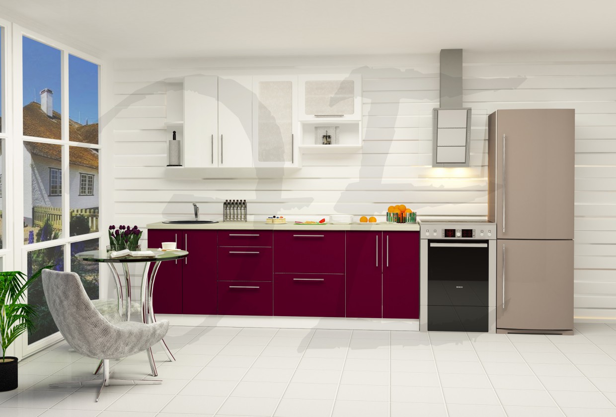 Bright kitchen in 3d max vray 2.0 image